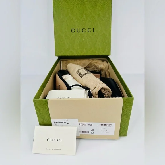 GUCCI WOMEN'S PETITE GG SLINGBACK NAPPA LEATHER CHARLOTTE PUMPS SIZE EU 40 - Picture 2 of 11